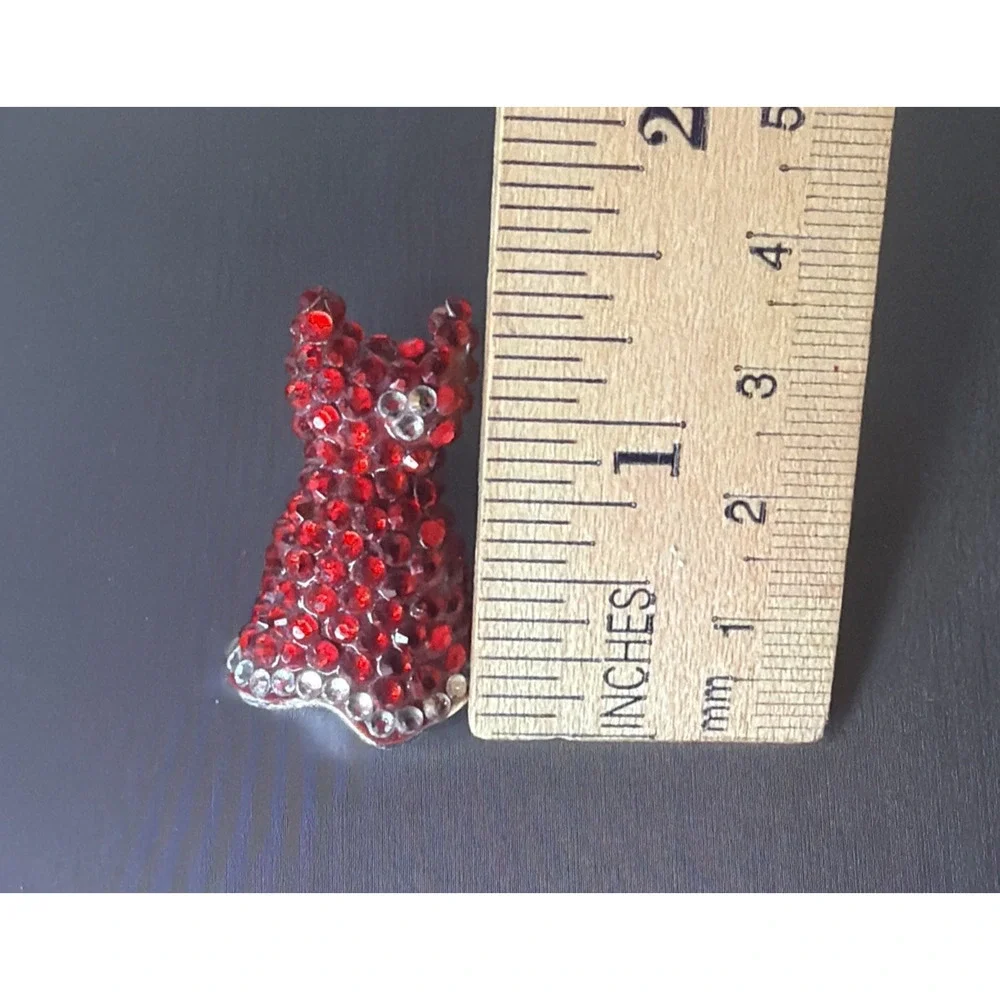 AHA Go Red For Women Rhinestone Red Dress Pin American Heart Association Brooch
